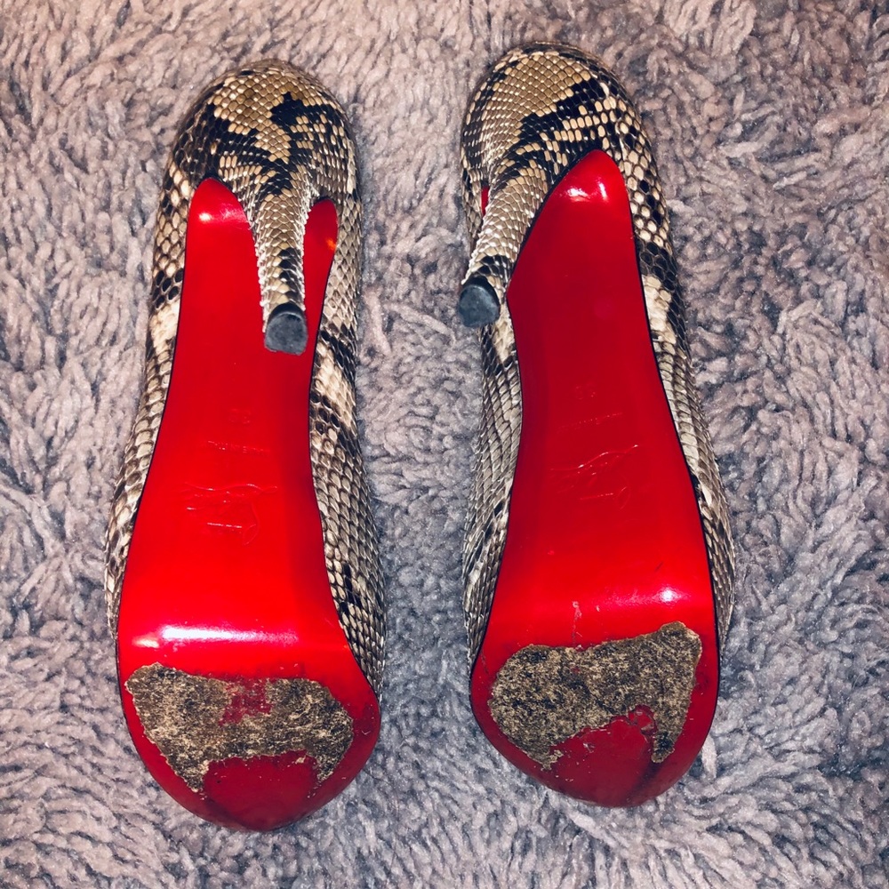 Christian Loubotin Python Platlform Pump - image 7